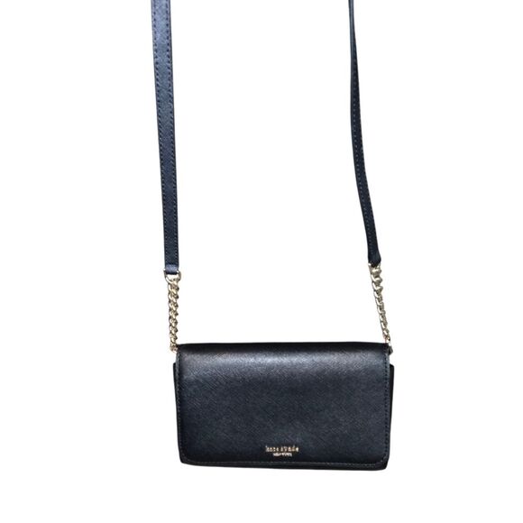Kate Spade Saffiano Leather Crossbody - Black - Picture 1 of 14